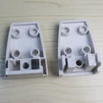 thumbnail image 2 of HEALEEP 2pcs Privacy Panel Bracket Holder Plastic White Desk Divider Clip for Modern Office Setup, 2 of 8