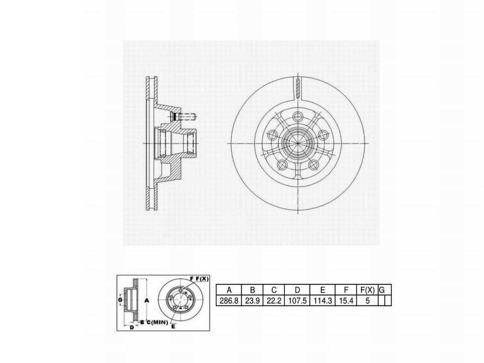 Winstop Brake Rotor and Hub Assembly, Front WS234685, Ford Mustang 1973-1970