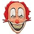 thumbnail image 3 of Pince à Épiler Clown Masque en Latex Accessoire de Costume d'Halloween Horreur Cheveux Rouges, 3 of 3