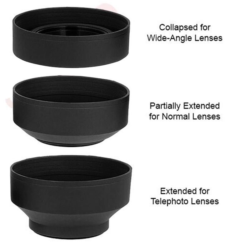 Niet meer geldig verkopen toekomst 52MM Soft Rubber Collapsible Lens Hood for Nikon 35mm f1.8 G, 40mm f2.8 G  Lens - Walmart.com