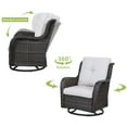 thumbnail image 3 of PARKWELL 2-Pieces PE Rattan Curved Outdoor Sectionals with Cushions, Gray, 3 of 9