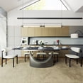 thumbnail image 3 of POVISON 71"-95" Extendable Modern Dining Table for 6-10, Rectangular Black Matte Sintered Stone Dining Table with Gray U-Shape Carbon Steel Pedestal, 3 of 14