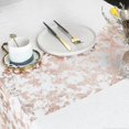 thumbnail image 1 of Camino de mesa de red con lámina de oro rosa de 28 cm x 5 m, cinta metálica para mesa, decoración para fiestas, cumpleaños, bodas, Navidad, manualidades y regalos (oro rosa, 5 m), 1 of 4