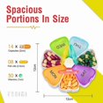 thumbnail image 2 of Portable Weekly Pill Organizer Easy Open Travel Pill Box with Snap Lid | Pill Organizer for Vitamins, Supplements & Medicines (Flower), 2 of 4