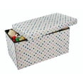 thumbnail image 2 of Kvell Foldable Child's Collapsible Toy Storage Chest, Polka Dot Design, Multi-Color, 2 of 8