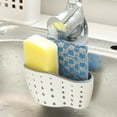 thumbnail image 5 of Kitchen Sink Shelf Hanging Sponge Drainboard Storage Baskets,Adjustable Snap Sink Faucet Housing Cradle Kitchen Shelving Rack Drain Sponges(Pink), 5 of 5
