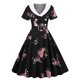 thumbnail image 1 of Moda mujer verano Retro Casual Pullover estampado Sexy manga corta vestido largo Fridja  bnh3746, 1 of 1