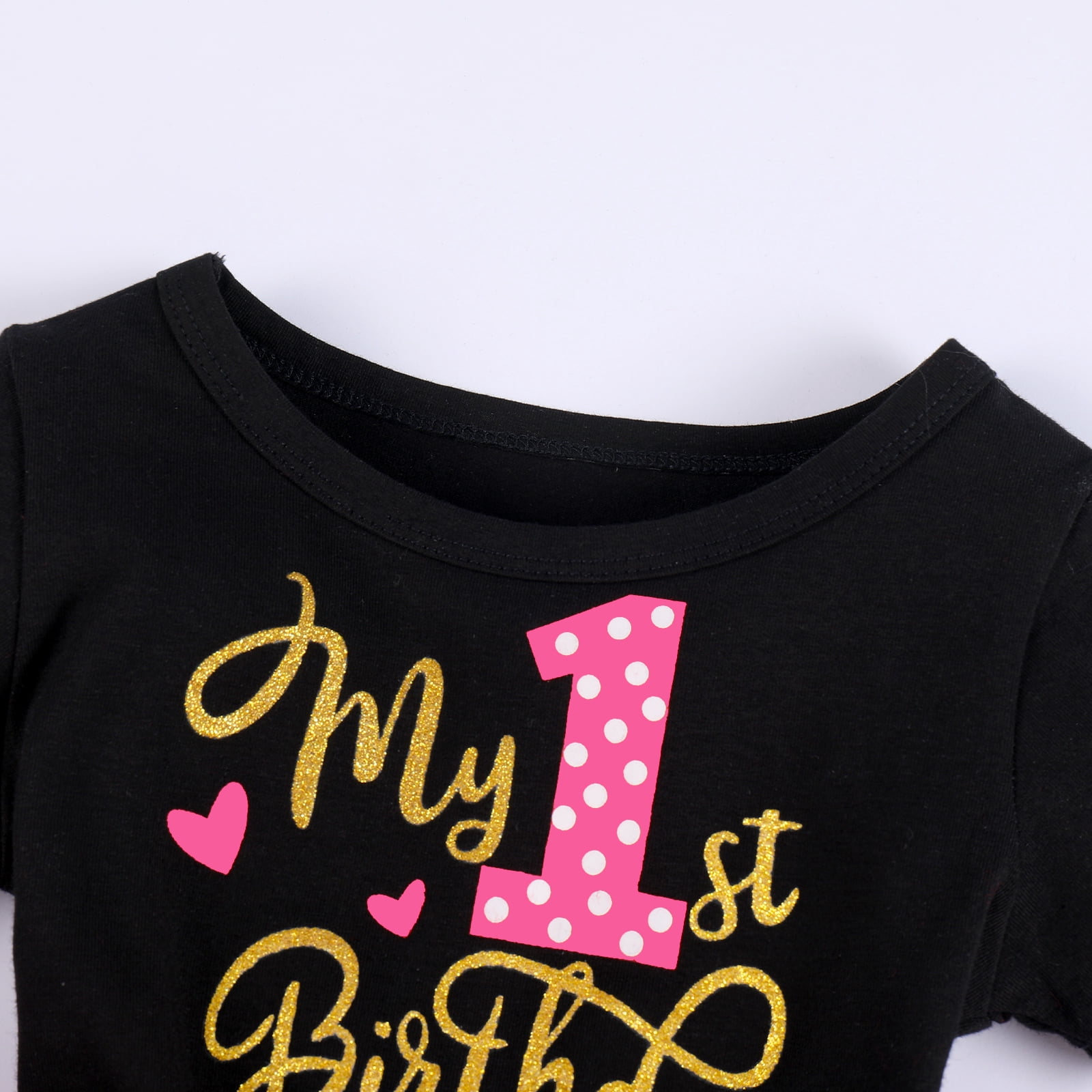 IBTOM CASTLE Baby Girls 1st 2nd Birthday Clothes Mouse Polka Dots One Sequin Tutu Princess Dress Cake Smash