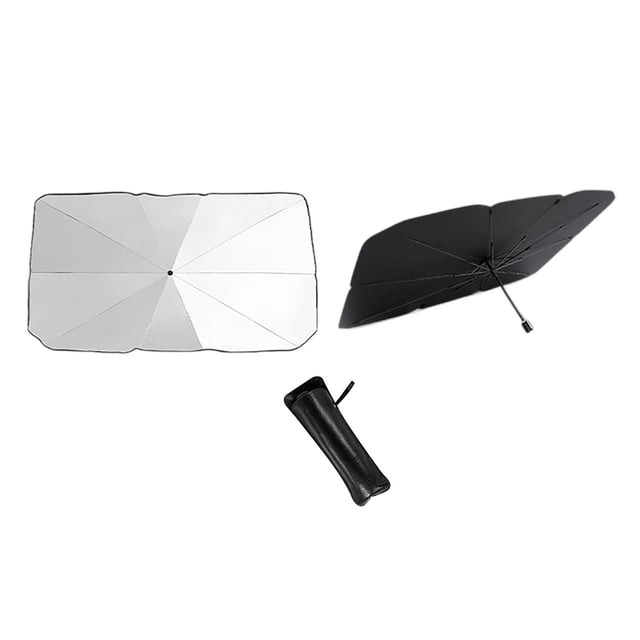 Hearth & Gear Car Windshield Sunshade Umbrella Portable Auto Interior Front Window Heat Insulation Protector Cover Vehicle Camping Accessory Keep Car Cool For SUV Sedan Back of Couch Cover Raised Bed