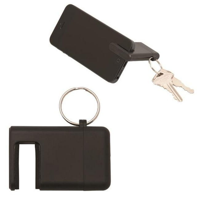 Debco KC8687 Phone Pal Phone Holder with Keychain / Screen Cleaner - Black