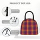 thumbnail image 4 of Balery Orange and Purple Plaid Bolsa de Almuerzo para Mujeres, Caja de Almuerzo, Bolsa de Almuerzo Pequeña Impermeable, Tote de Almuerzo Reutilizable con Gran Capacidad, 4 of 6