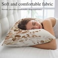 thumbnail image 5 of Brown Orange Eucalyptus Pillow Covers, Linen Long Throw Pillow Case, Farmhouse Weeping Leaves Linen Holiday Pillow Protector Decorative Cushion Cover for Living Room/Bedroom 20" x 36", 5 of 8