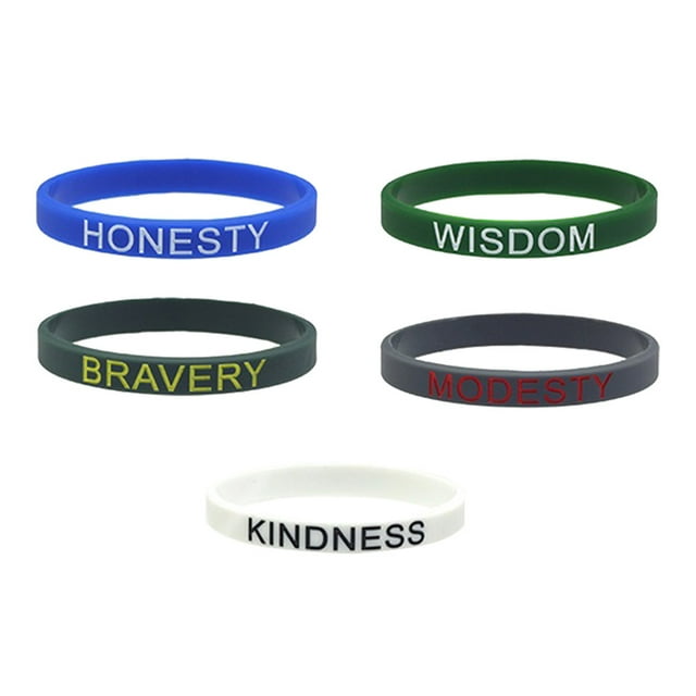 MasteelfCA 5 Pcs Bracelets Foi Courage Sagesse Bracelets Motivationnels Anglais (Couleur Mixte)