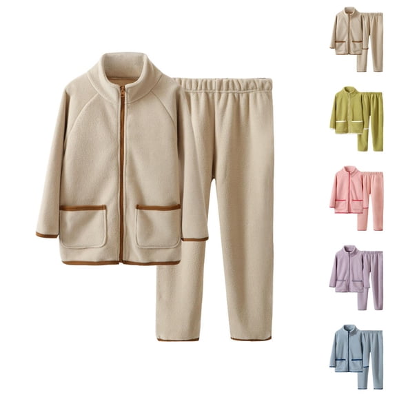 Kids Clothes Girls' Clothing Sets Girls Pajama Set Winter Warm Kids Two Sleepwear Outfit Cozy Loungewear For Toddler And Children