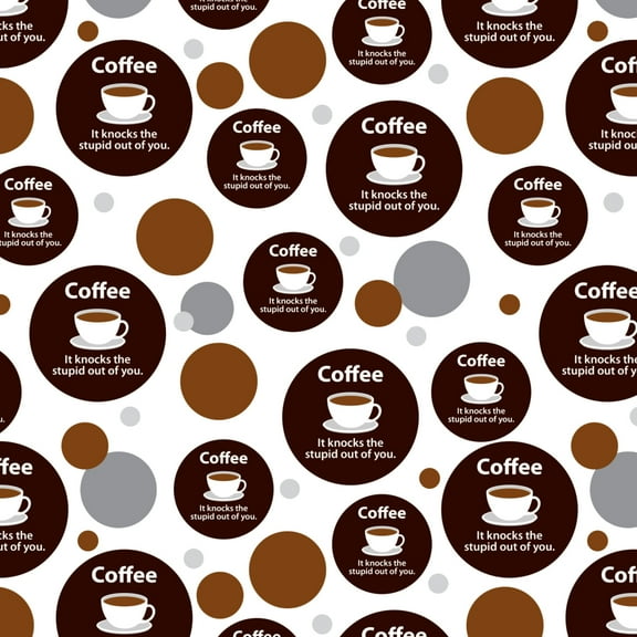 Coffee Knocks the Stupid Out of You Funny Premium Gift Wrap Wrapping Paper Roll