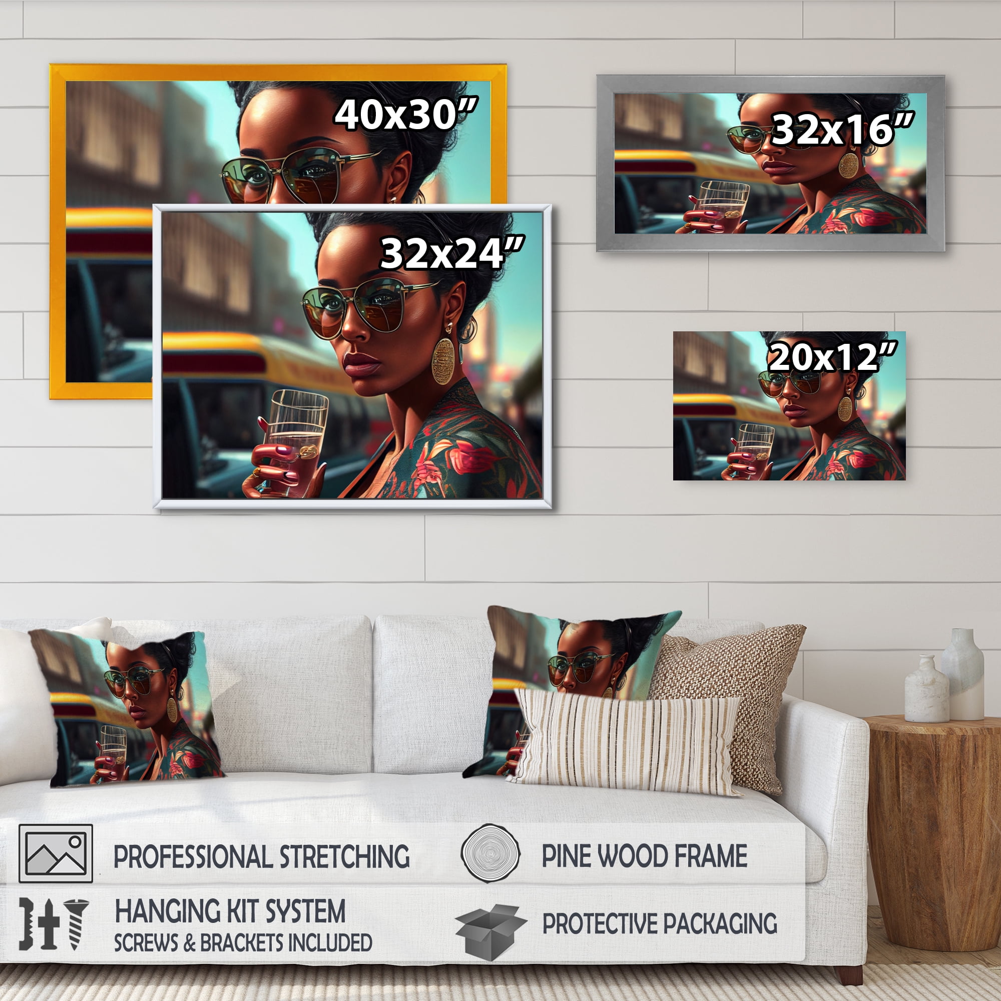 Designart African American Woman II Canvas Wall Art