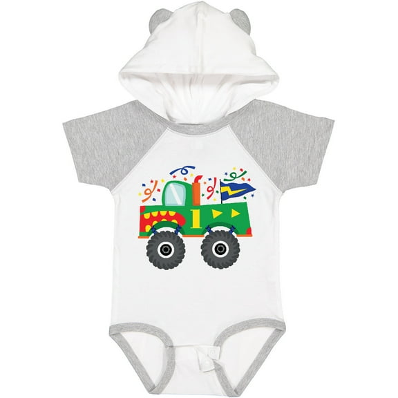 Inktastic 1st Birthday Truck Boys Baby Bodysuit