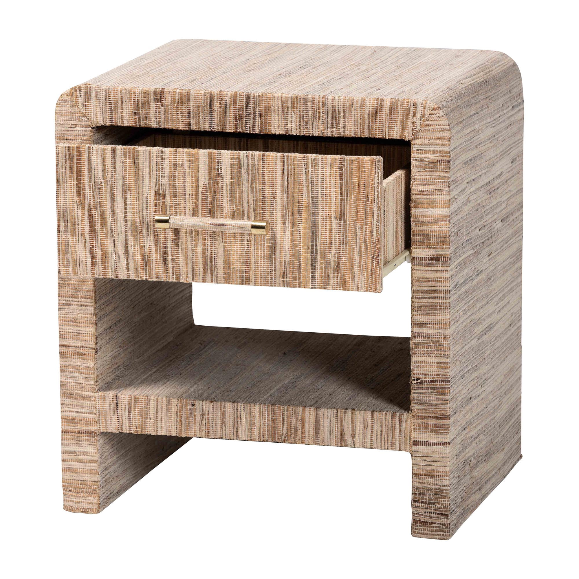 bali & pari Callan Boho Nightstand, 1-Drawer, Natural