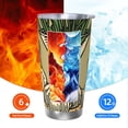 thumbnail image 5 of Picia Vintage Garlic Bread Illustration Pattern 20 oz Tumbler Stainless Steel Vacuum Insulated Coffee Ice Cup Double Wall Travel Flask Dual Lid Water Bottle, Eco-friendly Car Cup-Without Straw, 5 of 8