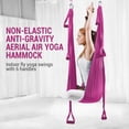 thumbnail image 3 of Full Set 6 Handles Anti-gravity Aerial Yoga Ceiling Hammock Flying Swing Trapeze Yoga Inversion Device Home GYM Hanging Belt, 3 of 7