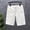 White, variant on Adeawade Mens Slim Stretch Denim Shorts Elastic Waist Button Short With Pocket And Zipper Solid Color Sweatpants Trend Trousers L White