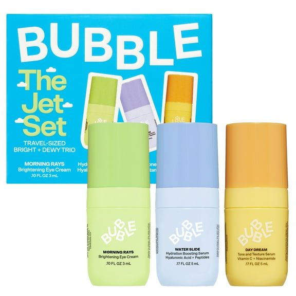 Bubble Skincare The Jet Set Trio Mini Serums Kit, for All Skin Types, Travel & Trial, Gifting set of 3