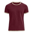 thumbnail image 5 of srobpty Mens Summer Solid Color Linen Round Neck Button Short Sleeve Blouses and Shirts Lightweight for Summer Wear, 5 of 5