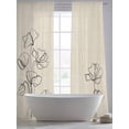 thumbnail image 5 of Retro Beige Flowers Sheer Curtains 84 Inch Length 2 Panels Set, Rustic Abstract Floral Simple Art Voile Window Treatment Rod Pocket Curtains Sheers Drapes for Bedroom/Living Room/Kitchen 52"x84"x2, 5 of 7