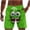 #03 Green, variant on Novelty Swimming Shorts Men Swim Trunks, Board Shorts Mens Funny Face Print Swimming Trunks with Pockets Beach Surfing Boardshorts Summer Elastic Waist Half Pants Beachwear Above the Knee