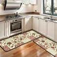thumbnail image 3 of Kitchen Rugs Sets Of 2,Pioneer Flower Floral Print Pattern Anti Fatigue Kitchen Mat Rugs Non Slip Washable,Decorative Kitchen Floor Mats for Kitchen,Sink,Laundry,17"x47"+17"x47", 3 of 5