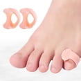 thumbnail image 3 of MERIGLARE 10 Packs Soft Reusable Sleeves Pinky Toe Separator Little Toe Straightener, Easy Skin Color, 3 of 6