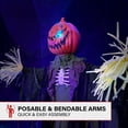 thumbnail image 6 of Haunted Hill Farm 6.6 ft Life-Size Animatronic Scarecrow Battery-Operated, Multicolor, HHPUMP-4FLS, 6 of 18
