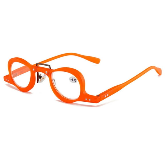 Women Retro Designer Orange Reading Glasses 1.0 Men Stylish Spring Hinges Readers  1.00 Strength