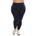 thumbnail image 3 of MeMoi Women's Seamless Fleece Lined Leggings - Womens - Female, 1X-2X, Navy, 3 of 5