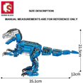 thumbnail image 5 of Sembo Block Jurassic World 2 en 1 t-rex dinosaurio deformación motocicleta bloques de construcción transformación ladrillos niños juguetes regalos Afortunado Sencillez, 5 of 5