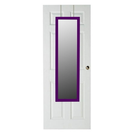 Home Basics Over The Door Mirror Purple
