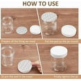 thumbnail image 3 of 150 unidades de precintos sensibles a la presión en 3 tamaños (58 mm/70 mm/89 mm) para tapas de botellas, con 10 unidades de contenedores de perlas de plástico PET en forma de columna., 3 of 6