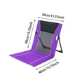 thumbnail image 2 of Folding Beach Chair Mat with Backrest Portable Lightweight Outdoor Seat with Carry Bag Breathable Mesh Seat for Picnic Beach Garden Camping Purple, 2 of 4