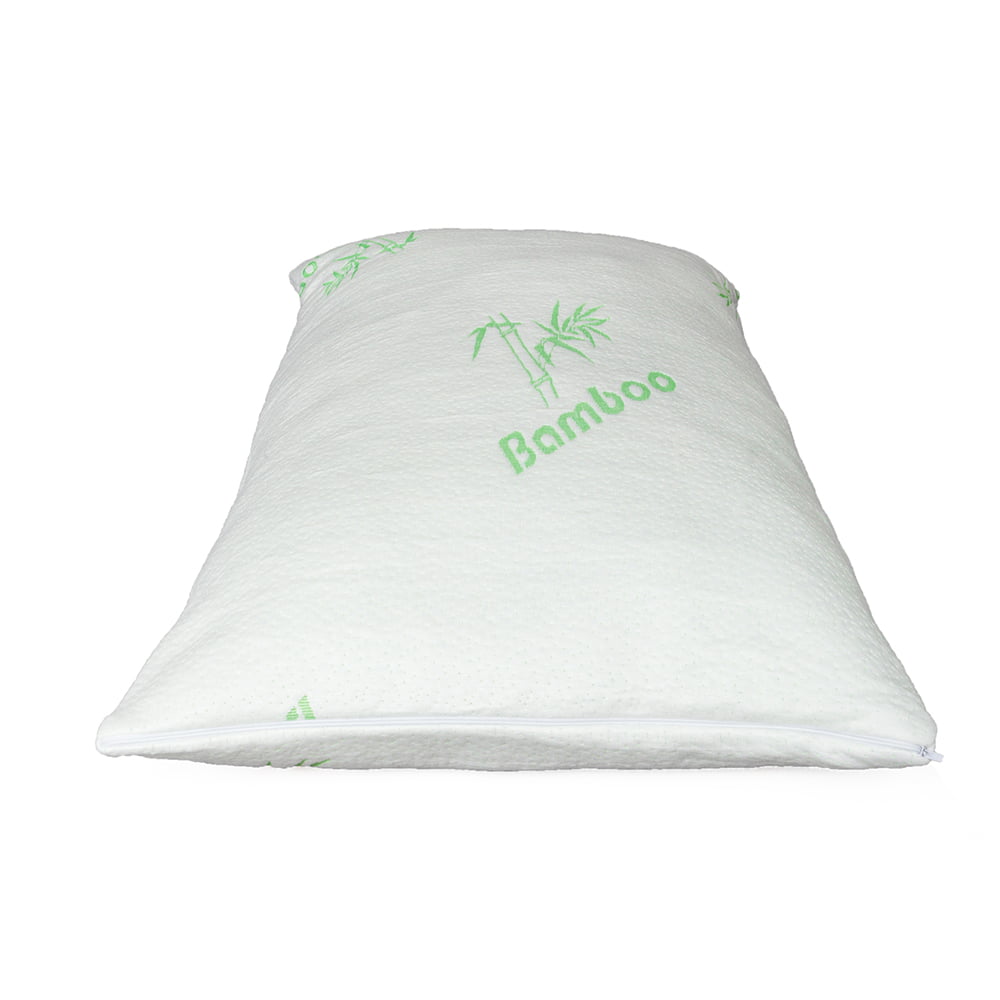 Premium Firm Bamboo Fiber Bed Pillow Hypoallergenic Comfort Memory Foam KingSize 