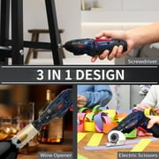 Electric Screwdriver Set,Power Screwdriver 4V Cordless Rechargeable Screwdriver Set with 34PC Magnetic Precision Bits,5 Nm Screw Gun,LED Light