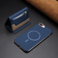 thumbnail image 6 of Allytechgroup 2-in-1 Magnetic Wallet Case for Apple iPhone 8 Plus/7 Plus, Detachable Card Holder with Zipper Pocket RFID Blocking Kickstand PU Leather Protective Flip Cover with 6 Slots, Darkblue, 6 of 6