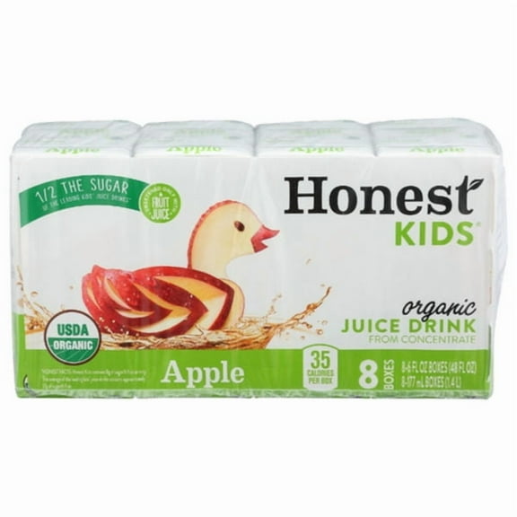 Honest Kids Organic Kids Apple Juice Boxes 8 Pack 6 fl oz (Pack Of 1)