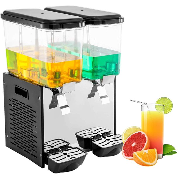 VEVOR Commercial Cold Beverage Dispenser Machine 9.5 Gallon 2 Tanks