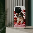 thumbnail image 4 of DistinctInk Tough Case for Apple iPhone 13 Pro MAX (6.7" Screen), Compatible with MagSafe Charging - Valentine's Day St. Bernard Puppy, 4 of 6