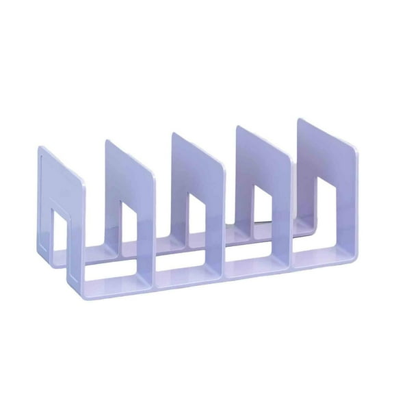 Acrylic Desktop Book Organizer with Four Compartments Sturdy Magazine File Sorter and Efficient Document Holder for Workspace