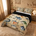 thumbnail image 2 of meiyoeat Vintage Pike Fish King Size Comforter Sets For Kids Boys,Rustic Farmhouse Hunting Comforters King Size Men,Black Reversible,3Pcs, 2 of 7