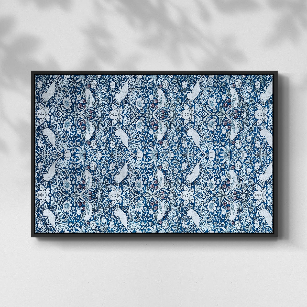 Vintage Abstract Print-LIX Framed in Black Wood Gallery Wrapped Canvas 27 in. x 41 in.
