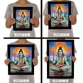 thumbnail image 7 of IBA Indianbeautifulart Lord Shiva Picture Frame Religious Poster Black Wall Frame Deity Photo Frame Wall Decor&nbsp;For Home/ Office/ Temple-6 x 8 Inches, 7 of 7