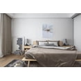 thumbnail image 3 of Abstract Grey and White Floral Canvas Wall Art with Gold Foil for Bedroom Bathroom, 3 of 6