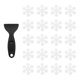 thumbnail image 1 of 20pcs Pegatinas Antideslizantes para Bañera, Tiras para Duchas con Forma de Nieve y 1 Pcs Raspador para Bañera, Transparente, 1 of 7